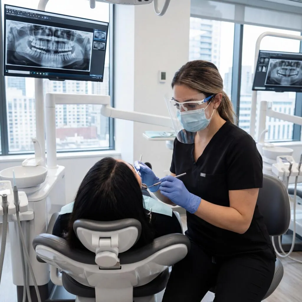 Patient care at the Rego Park office